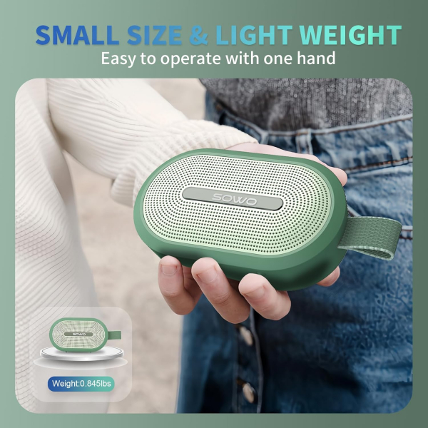 SOWO Kablosuz Tanabilir Kk Hoparlr-Green