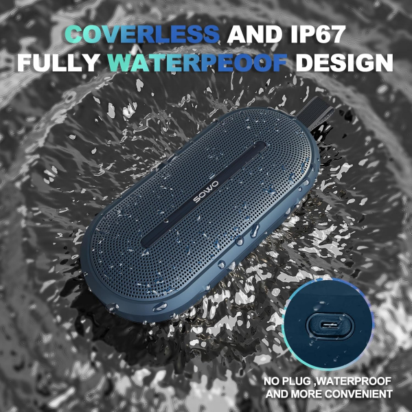 SOWO Kablosuz Tanabilir Hoparlr-Blue