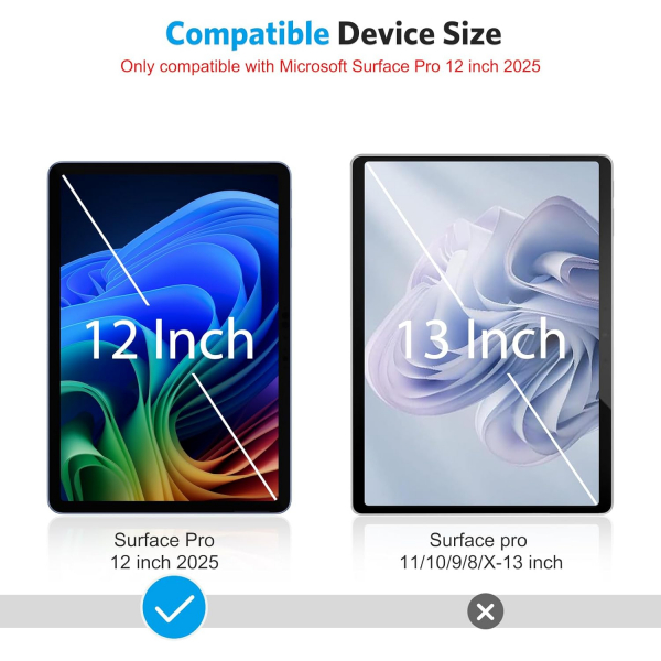 OMOTON Surface Pro 12 Ekran Koruyucu (2 Adet)