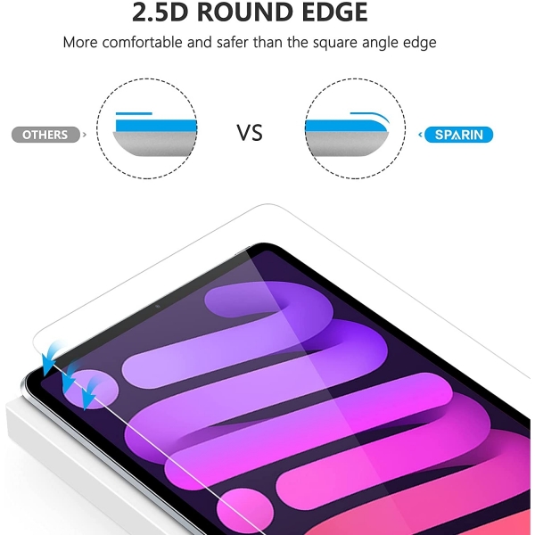 SPARIN iPad Mini 6 Temperli Cam Ekran Koruyucu (3 Adet)