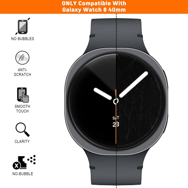 SPGUARD Galaxy Watch 8 40mm Ekran Koruyucu (4Adet)