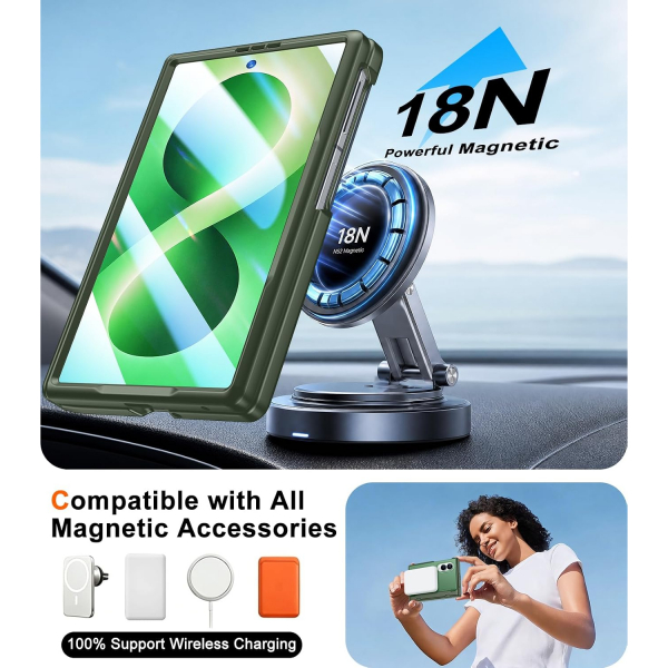 SPIDERCASE Galaxy Z Fold 8 MagSafe Uyumlu K�l�f-Dark Green