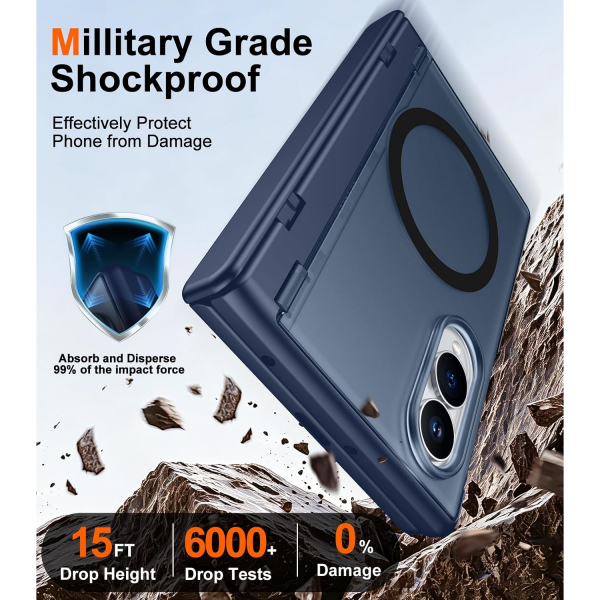 SPIDERCASE Galaxy Z Fold 8 MagSafe Uyumlu K�l�f-Blue