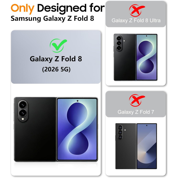 SPIDERCASE Galaxy Z Fold 8 Standl� Tam Korumal� K�l�f-Blue