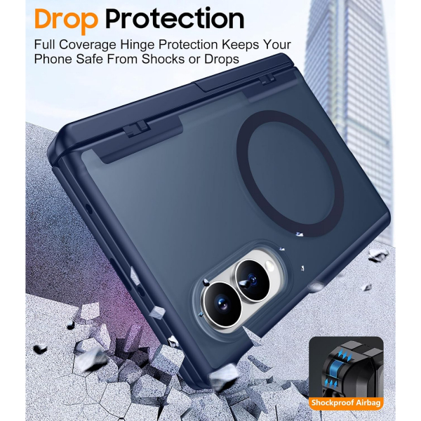 SPIDERCASE Galaxy Z Fold 8 Standl� Tam Korumal� K�l�f-Blue