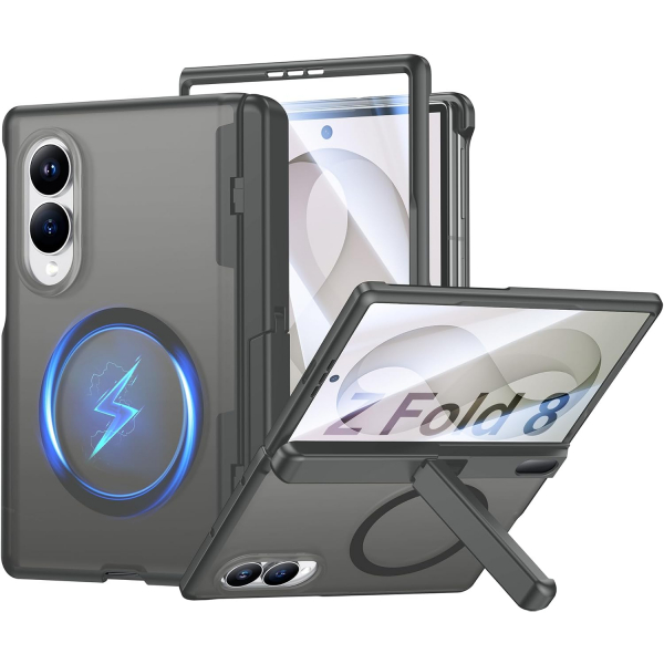 SPIDERCASE Galaxy Z Fold 8 Standl� Tam Korumal� K�l�f-Gray