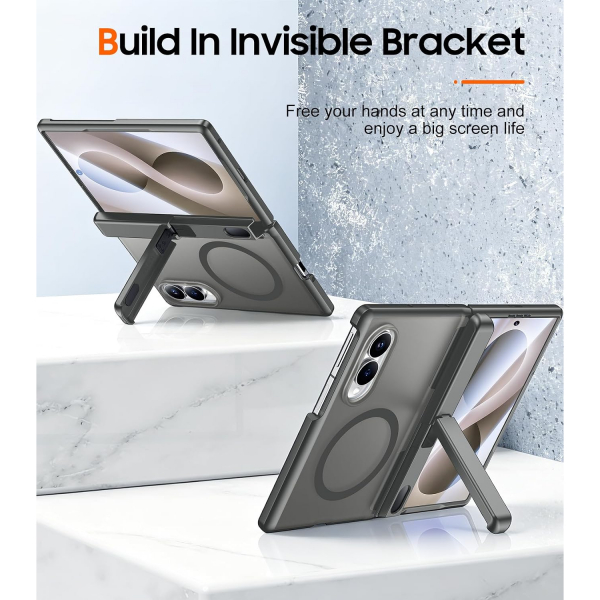 SPIDERCASE Galaxy Z Fold 8 Standl� Tam Korumal� K�l�f-Gray