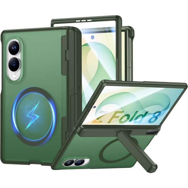 SPIDERCASE Galaxy Z Fold 8 Standl� Tam Korumal� K�l�f-Green