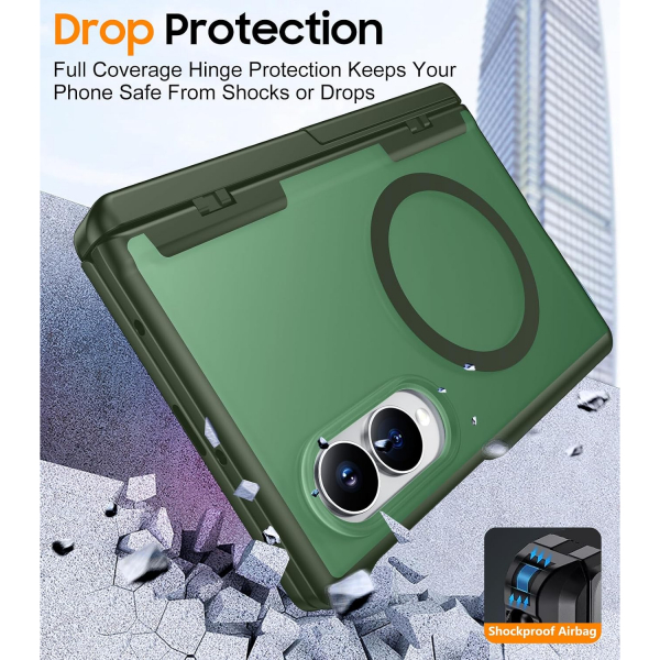 SPIDERCASE Galaxy Z Fold 8 Standl� Tam Korumal� K�l�f-Green