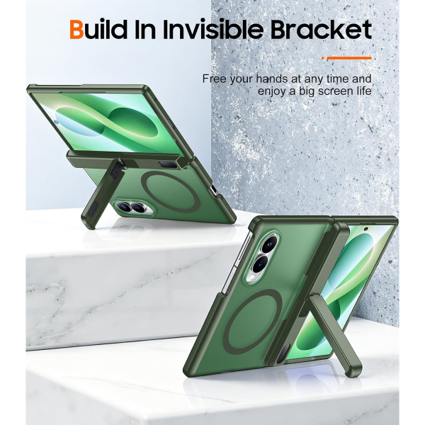 SPIDERCASE Galaxy Z Fold 8 Standl� Tam Korumal� K�l�f-Green