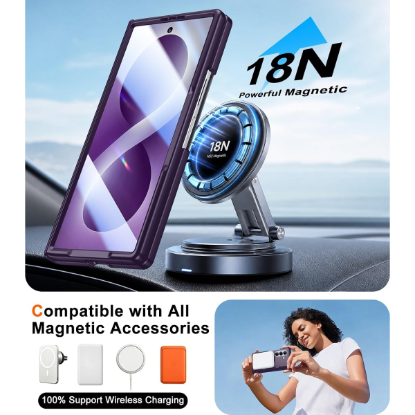 SPIDERCASE Galaxy Z Fold 8 Ultra MagSafe Uyumlu K�l�f-Purple