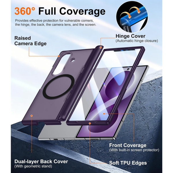 SPIDERCASE Galaxy Z Fold 8 Ultra MagSafe Uyumlu K�l�f-Purple