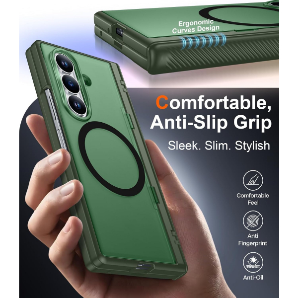 SPIDERCASE Galaxy Z Fold 8 Ultra MagSafe Uyumlu K�l�f-Dark Green