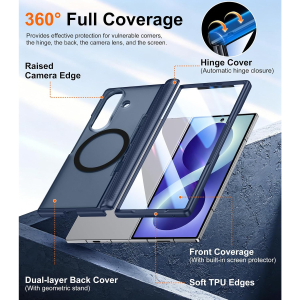 SPIDERCASE Galaxy Z Fold 8 Ultra MagSafe Uyumlu K�l�f-Blue