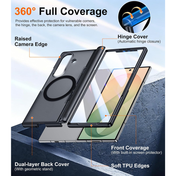 SPIDERCASE Galaxy Z Fold 8 Ultra MagSafe Uyumlu K�l�f-Black