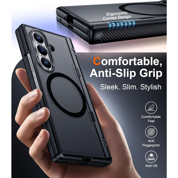 SPIDERCASE Galaxy Z Fold 8 Ultra MagSafe Uyumlu K�l�f-Black