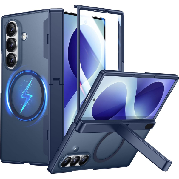 SPIDERCASE Galaxy Z Fold 8 Ultra Standl� Korumal� K�l�f-Blue