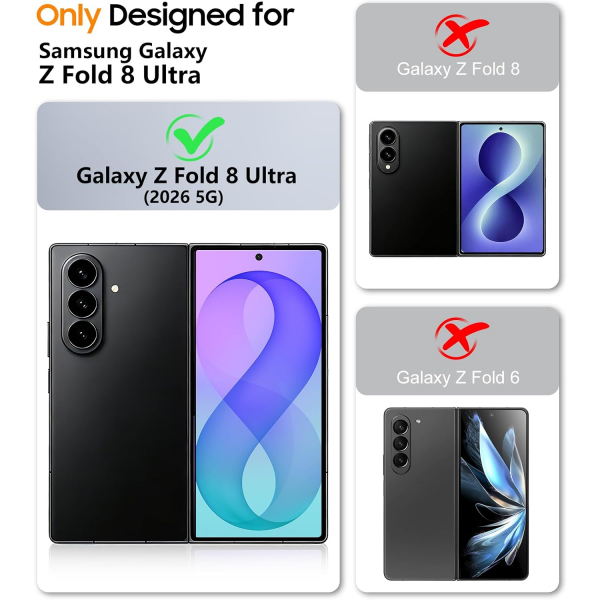 SPIDERCASE Galaxy Z Fold 8 Ultra Standl� Korumal� K�l�f-Blue
