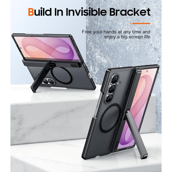 SPIDERCASE Galaxy Z Fold 8 Ultra Standl� Korumal� K�l�f-Black