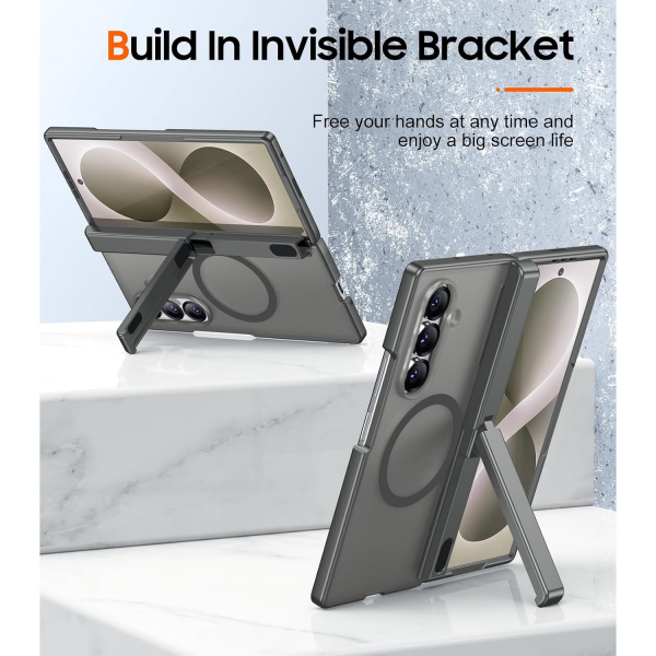 SPIDERCASE Galaxy Z Fold 8 Ultra Standl� Korumal� K�l�f-Gray