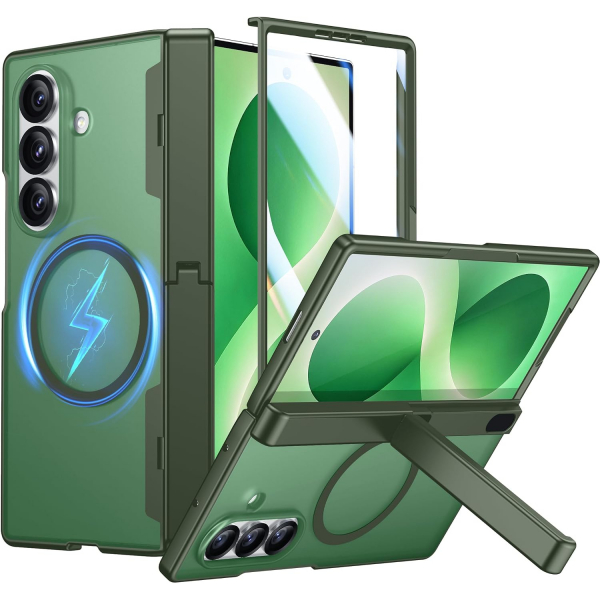 SPIDERCASE Galaxy Z Fold 8 Ultra Standl� Korumal� K�l�f-Green