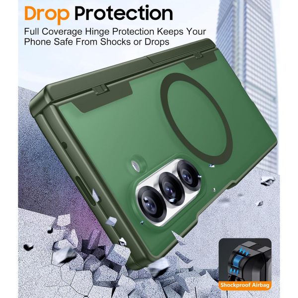 SPIDERCASE Galaxy Z Fold 8 Ultra Standl� Korumal� K�l�f-Green