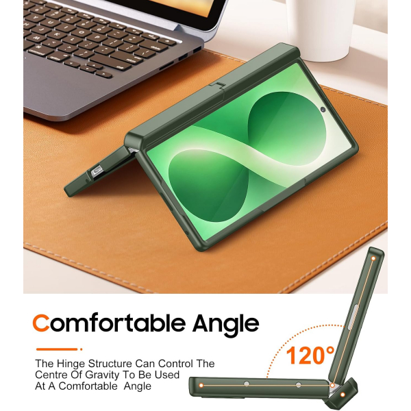 SPIDERCASE Galaxy Z Fold 8 Ultra Standl� Korumal� K�l�f-Green