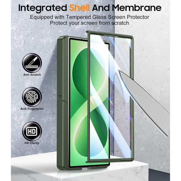 SPIDERCASE Galaxy Z Fold 8 Ultra Standl� Korumal� K�l�f-Green