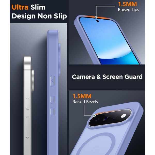 SPIDERCASE Google Pixel 11 Manyetik Koruyucu K�l�f-Light Purple