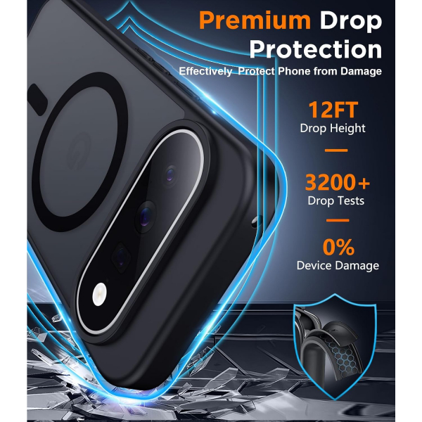 SPIDERCASE Google Pixel 11 Manyetik Koruyucu K�l�f-Black
