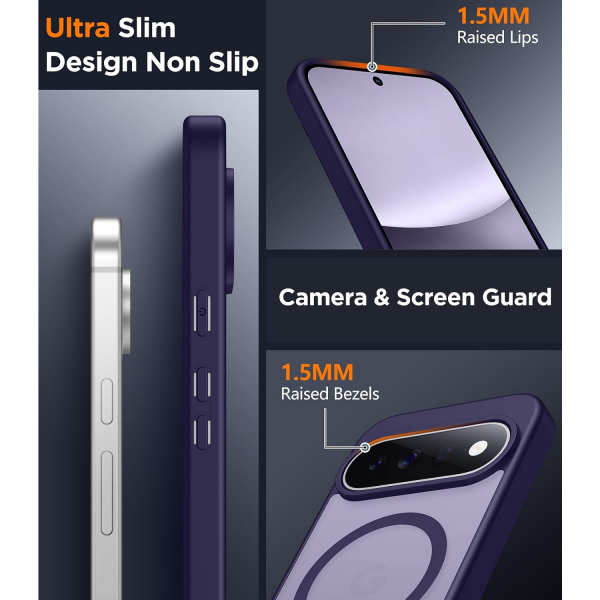 SPIDERCASE Google Pixel 11 Manyetik Koruyucu K�l�f-Dark Purple