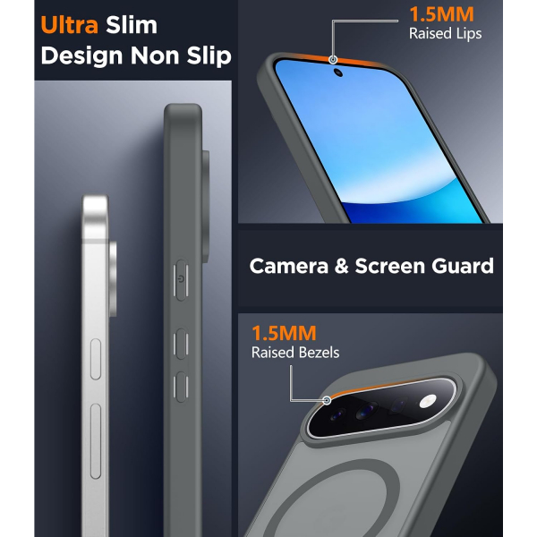 SPIDERCASE Google Pixel 11 Manyetik Koruyucu K�l�f-Gray