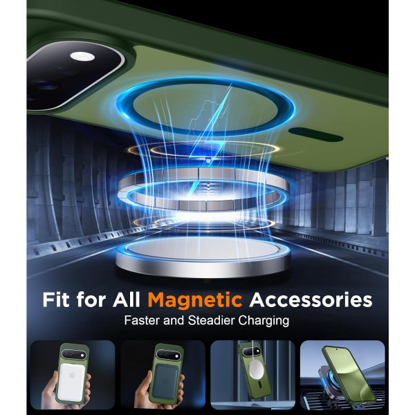 SPIDERCASE Google Pixel 11 Manyetik Koruyucu K�l�f-Green