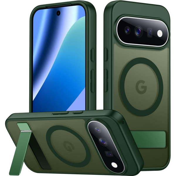 SPIDERCASE Google Pixel 11 Manyetik Standl� K�l�f-Green