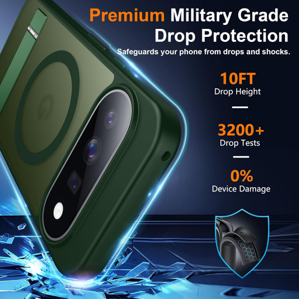 SPIDERCASE Google Pixel 11 Manyetik Standl� K�l�f-Green