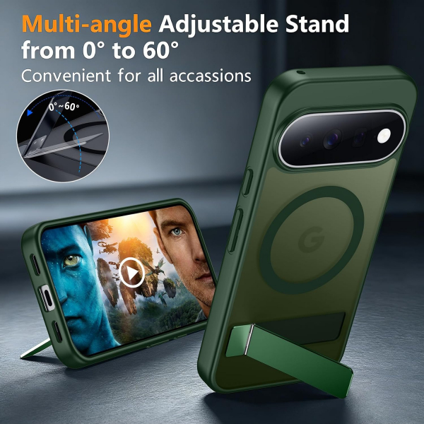 SPIDERCASE Google Pixel 11 Manyetik Standl� K�l�f-Green