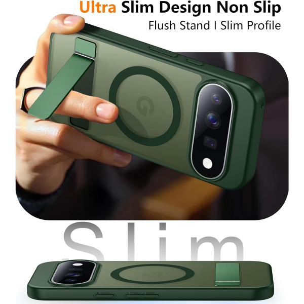 SPIDERCASE Google Pixel 11 Manyetik Standl� K�l�f-Green