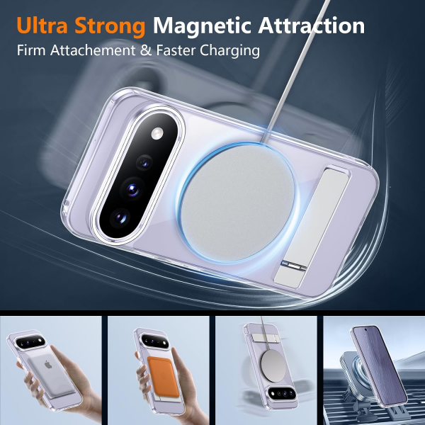 SPIDERCASE Google Pixel 11 Manyetik Standl� K�l�f-Clear