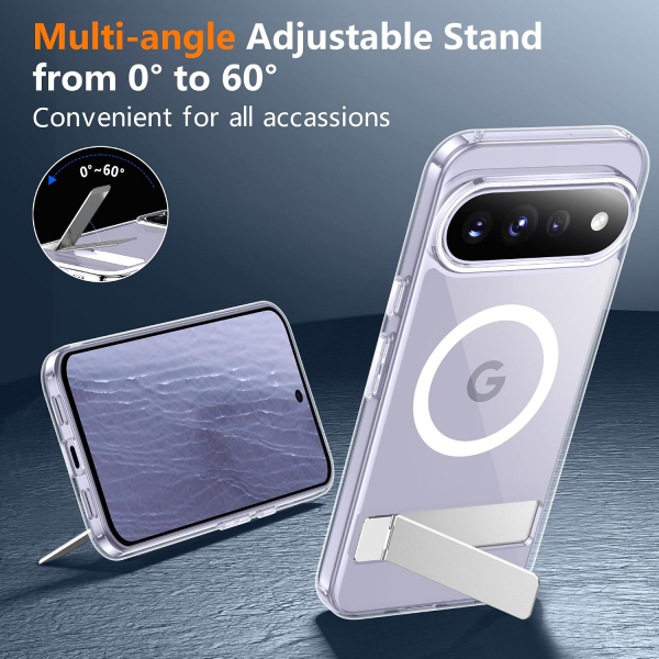 SPIDERCASE Google Pixel 11 Manyetik Standl� K�l�f-Clear