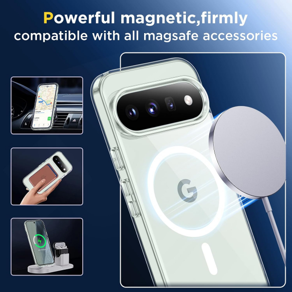 SPIDERCASE Google Pixel 11 Pro Uyumlu Manyetik K�l�f-Clear