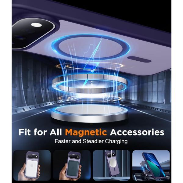 SPIDERCASE Google Pixel 11 Pro XL Manyetik K�l�f-Dark Purple