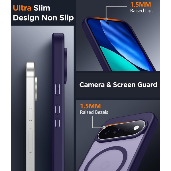 SPIDERCASE Google Pixel 11 Pro XL Manyetik K�l�f-Dark Purple