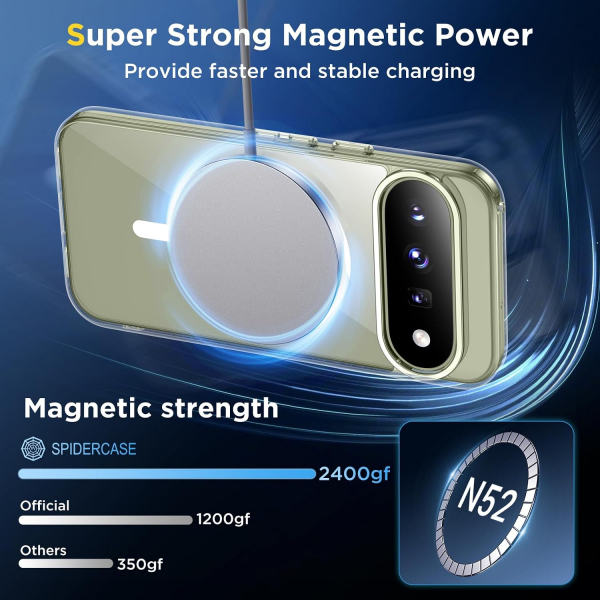 SPIDERCASE Google Pixel 11 Pro XL Manyetik K�l�f-Clear