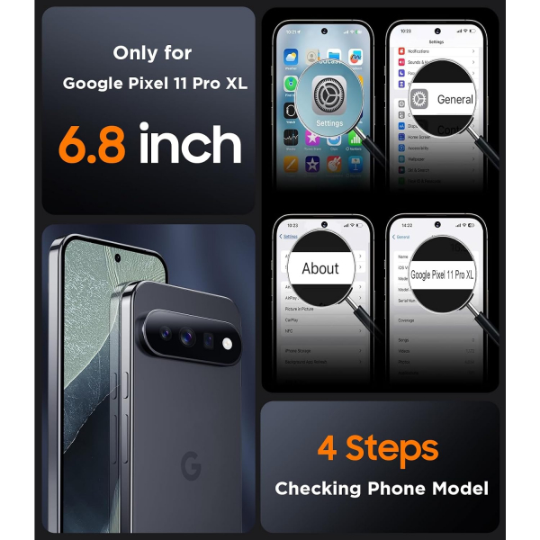 SPIDERCASE Google Pixel 11 Pro XL Manyetik K�l�f-Black