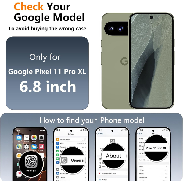 SPIDERCASE Google Pixel 11 Pro XL Standl� K�l�f-Black