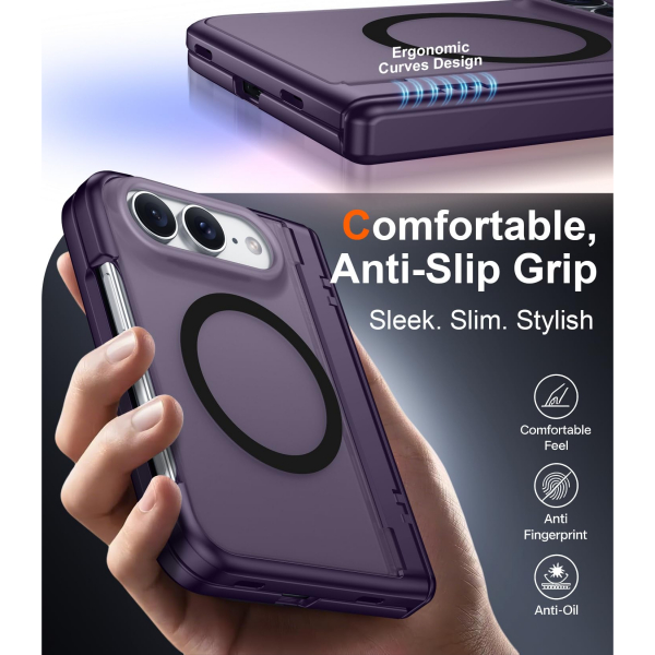 SPIDERCASE iPhone Duo Manyetik Standl� K�l�f-Purple