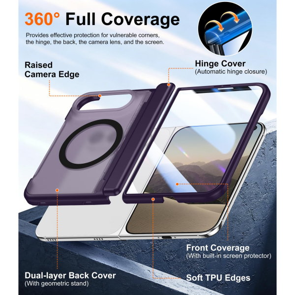 SPIDERCASE iPhone Duo Manyetik Standl� K�l�f-Purple