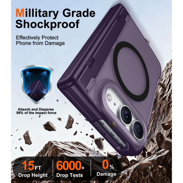 SPIDERCASE iPhone Duo Manyetik Standl� K�l�f-Purple