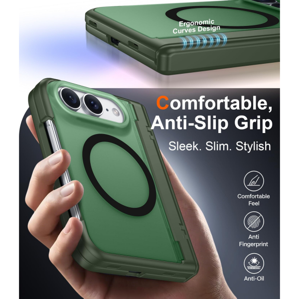 SPIDERCASE iPhone Duo Manyetik Standl� K�l�f-Green