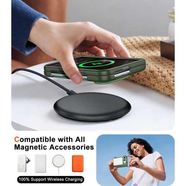 SPIDERCASE iPhone Duo Manyetik Standl� K�l�f-Green